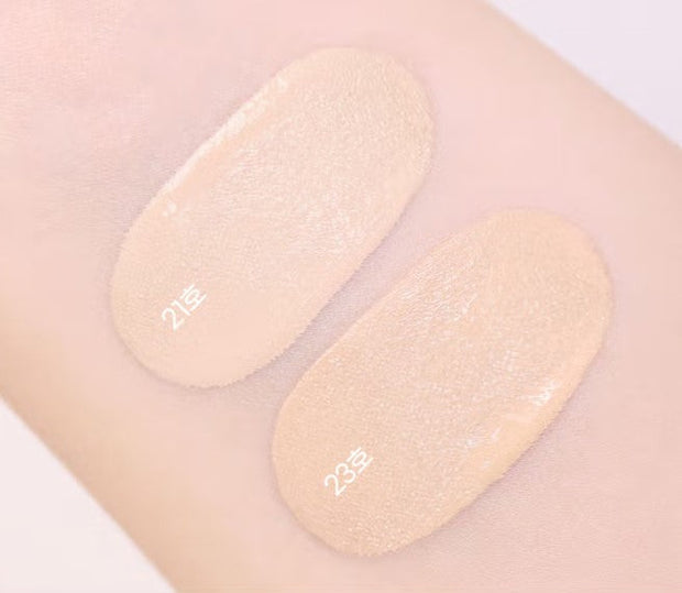 IPKN Personal Tone Cover Cushion swatches in shades 21 and 23.